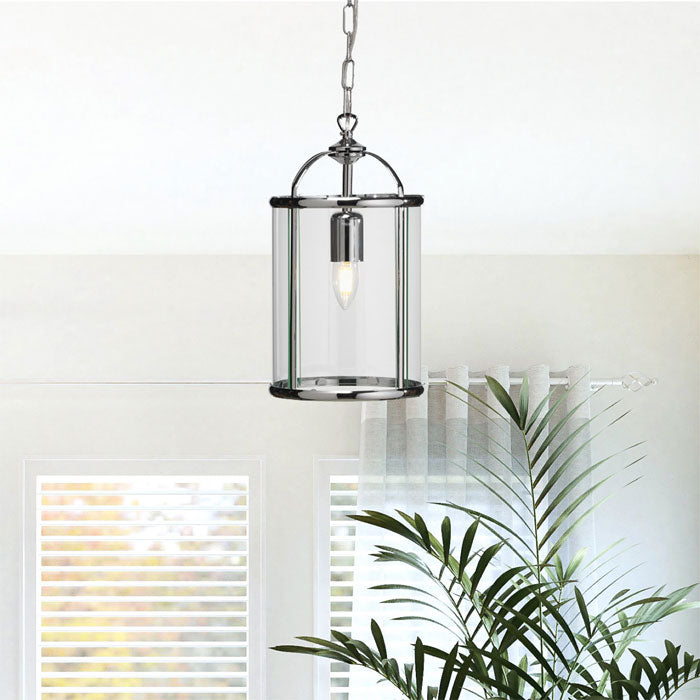 Oaks Lighting 351/1 AC Fern Single Light Antique Chrome Lantern