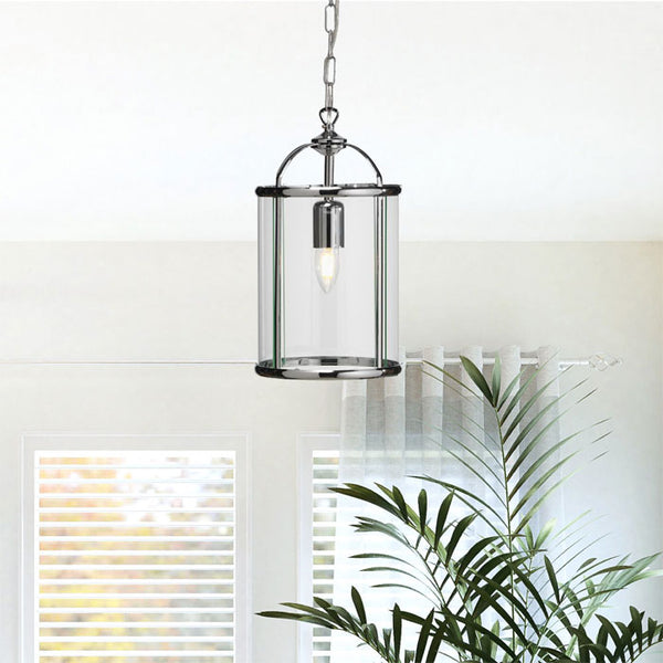 Oaks Lighting 351/1 AC Fern Single Light Antique Chrome Lantern