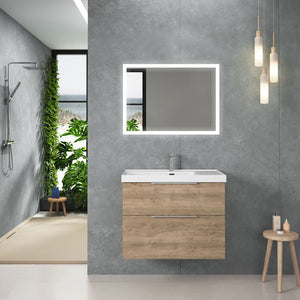 Contemporary Illuminated LED Mirror with Bluetooth Speaker