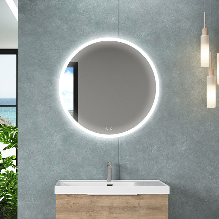 Round LED Bathroom Mirror in 600mm or 800mm