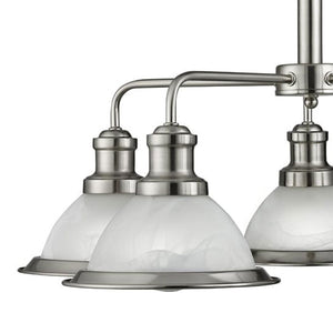 Searchlight Lighting 1595-5SS Bistro 5 Light Ceiling Pendant In Satin Silver Finish