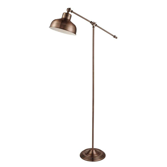 Large Adjustable Industrial Style Copper Floor Lamp