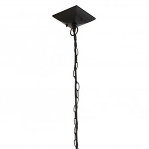 Black Outdoor Pendant with Clear Frosted Acrylic Panels