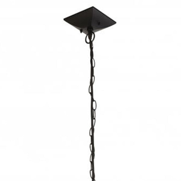 Black Outdoor Pendant with Clear Frosted Acrylic Panels