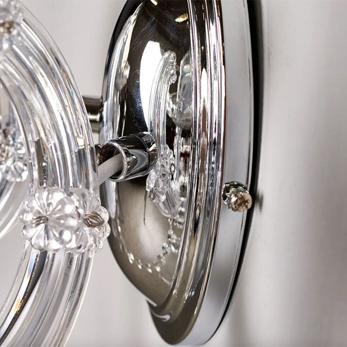 Luxury 2-Light Wall Light in Chrome and Clear Crystal