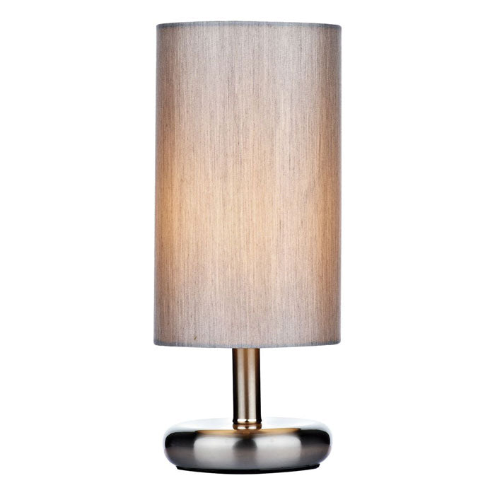 Touch Table Lamp Satin Chrome With Shade