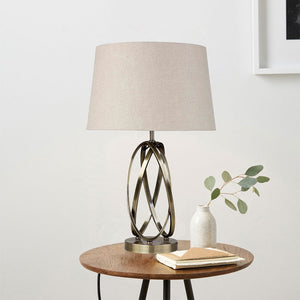 Antique Brass Oval Table Lamp