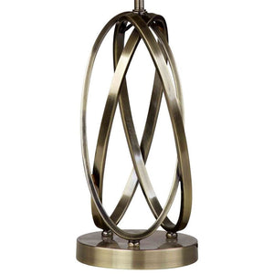 Antique Brass Oval Table Lamp