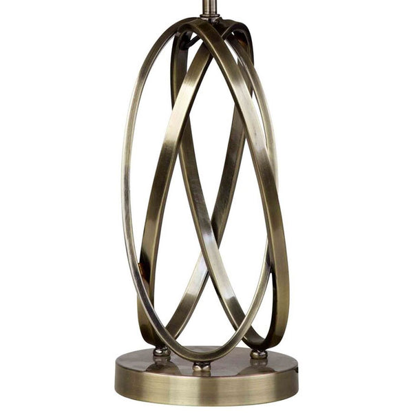 Antique Brass Oval Table Lamp