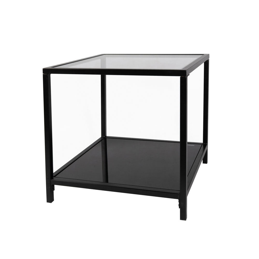 Matt Black Metal Frame Side Table