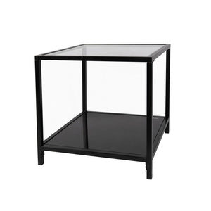 Matt Black Metal Frame Side Table