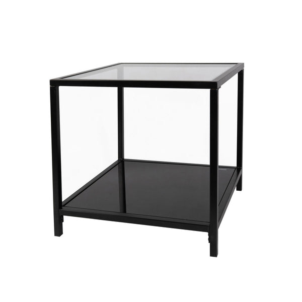 Matt Black Metal Frame Side Table