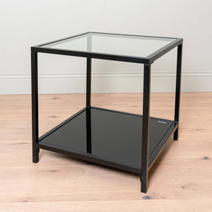 Matt Black Metal Frame Side Table