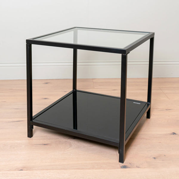 Matt Black Metal Frame Side Table
