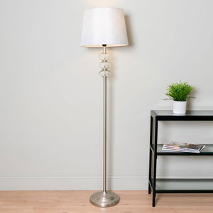 Silver Crystal Effect Multi Ball Floor Lamp