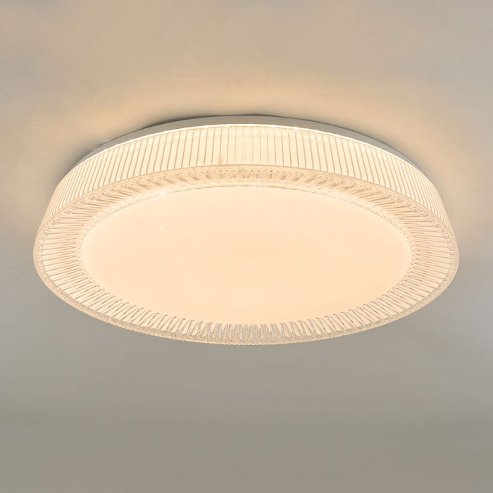 Modern Flush Faceted LED Ceiling Light with Crystal Effect