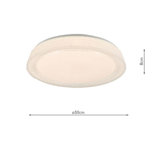 Modern Flush Faceted LED Ceiling Light with Crystal Effect