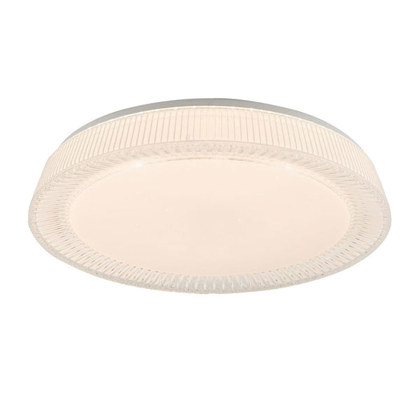 Modern Flush Faceted LED Ceiling Light with Crystal Effect