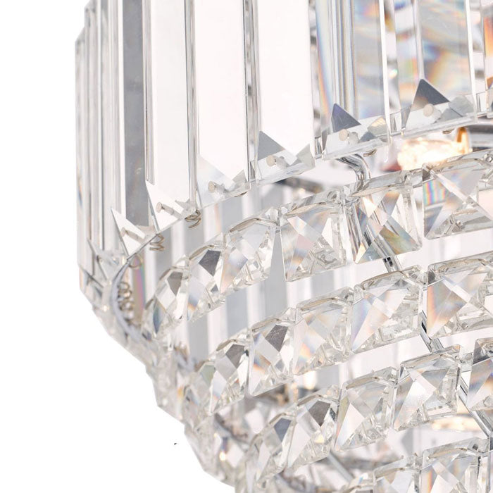 Laura Ashley Vienna 5-Light Semi Flush Crystal & Antique Brass LA36379 —  Barrett Castle Lighting