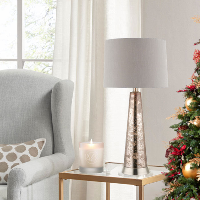 Copper Effect Glass Table Lamp
