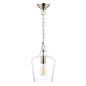 Laura Ashley Ockley Clear Glass Ceiling Pendant Light In Polished Chrome LA3603219-Q