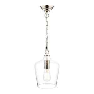 Laura Ashley Ockley Clear Glass Ceiling Pendant Light In Polished Chrome LA3603219-Q