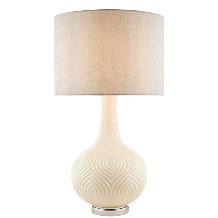 Laura Ashley Grace Table Lamp Patterned Glass with Shade LA3742272-Q