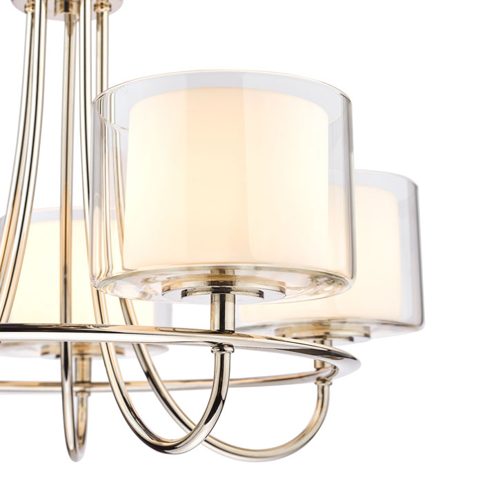 Laura Ashley Southwell 5-Light Chandelier in Polished Nickel LA3703637