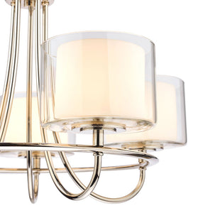 Laura Ashley Southwell 5-Light Chandelier in Polished Nickel LA3703637-Q
